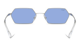 Ray-Ban Yevi Unisex Irregular Sunglasses in Silver – Product Photo 4