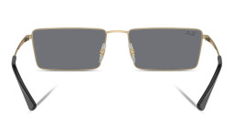 Ray-Ban Emy Unisex Rectangle Sunglasses in Gold – Product Photo 4