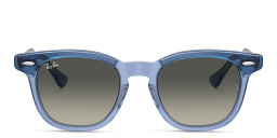 Ray-Ban Junior Logo Kids Square Sunglasses in Blue/Grey Gradient – Product Photo 2