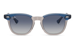Ray-Ban Junior Logo Kids Square Sunglasses in Blue/Grey Gradient Blue – Product Photo 2