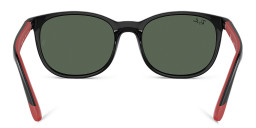Ray-Ban Junior Kids Logo Square Sunglasses in Black – Product Photo 4