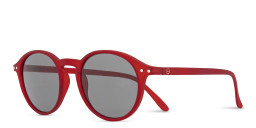Izipizi Logo Unisex Round Sunglasses in Red – Product Photo 2