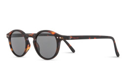 Izipizi Logo Unisex Round Sunglasses in Tortoise – Product Photo 2