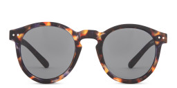 Izipizi Logo Unisex Round Sunglasses in Tortoise/Grey – Product Photo 3