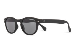 Izipizi Logo Unisex Square Sunglasses in Black – Product Photo 2