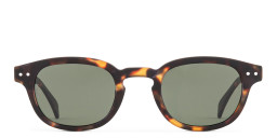 Izipizi Logo Unisex Square Sunglasses in Tortoise/Green – Product Photo 3
