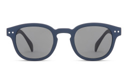 Izipizi Logo Unisex Square Sunglasses in Navy Blue – Product Photo 1