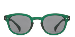 Izipizi Logo Unisex Square Sunglasses in Green – Product Photo 1