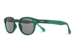 Izipizi Logo Unisex Square Sunglasses in Green – Product Photo 2