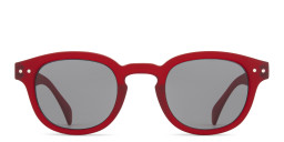Izipizi Logo Unisex Square Sunglasses in Red/Grey – Product Photo 1