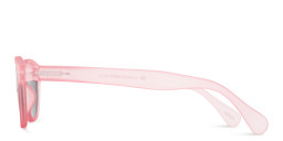 Izipizi Logo Unisex Square Sunglasses in Transparent Pink – Product Photo 3