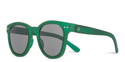 Izipizi Logo Unisex Square Sunglasses in Transparent Green – Product Photo 2
