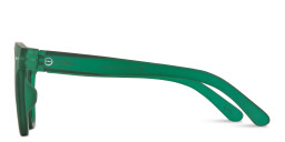 Izipizi Logo Unisex Square Sunglasses in Transparent Green – Product Photo 3