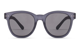 Izipizi Logo Unisex Square Sunglasses in Transparent Indigo – Product Photo 1