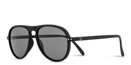 Izipizi Logo Unisex Aviator Sunglasses in Black – Product Photo 2