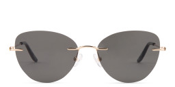 TRICE Rimless Cat-Eye Sunglasses in Gold – Product Photo 1