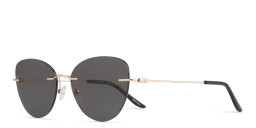 TRICE Rimless Cat-Eye Sunglasses in Gold – Product Photo 2