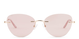 Shop TRICE Rimless Cat-Eye Sunglasses in Gold online.