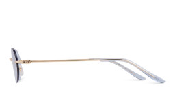 TRICE Rimless Oval Sunglasses in Gold – Product Photo 3