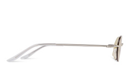 TRICE Rimless Oval Sunglasses in Silver – Product Photo 4