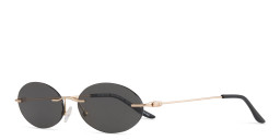TRICE Rimless Cat-Eye Sunglasses in Gold – Product Photo 2