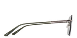 TRICE Rimless Aviator Sunglasses in Gunmetal – Product Photo 4