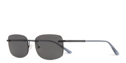Shop TRICE Rimless Rectangle Sunglasses in Black online.