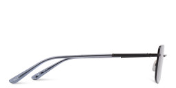 Shop TRICE Rimless Rectangle Sunglasses in Black online.