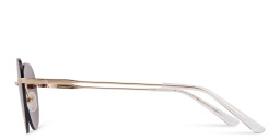 TRICE Rimless Round Sunglasses in Gold – Product Photo 3