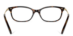 Shop Swarovski Crystal-Embedded Rectangle Eyeglasses in Havana online.
