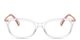 Shop Swarovski Crystal-Embedded Rectangle Eyeglasses in Clear online.