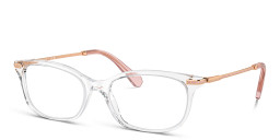 Shop Swarovski Crystal-Embedded Rectangle Eyeglasses in Clear online.