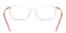 Shop Swarovski Crystal-Embedded Rectangle Eyeglasses in Clear online.