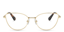 Shop Swarovski Crystal-Accented Cat-Eye Eyeglasses in Pale Gold online.