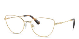 Shop Swarovski Crystal-Accented Cat-Eye Eyeglasses in Pale Gold online.