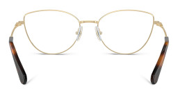 Shop Swarovski Crystal-Accented Cat-Eye Eyeglasses in Pale Gold online.