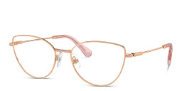 Shop Swarovski Crystal-Accented Cat-Eye Eyeglasses in Rose Gold online.