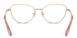Shop Swarovski Crystal-Accented Cat-Eye Eyeglasses in Rose Gold online.