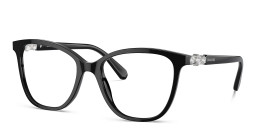 Swarovski Crystal Square Eyeglasses in Black – Product Photo 2