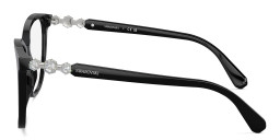 Swarovski Crystal Square Eyeglasses in Black – Product Photo 3