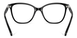 Swarovski Crystal Square Eyeglasses in Black – Product Photo 4