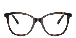 Swarovski Crystal Square Eyeglasses in Havana – Product Photo 1
