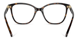 Swarovski Crystal Square Eyeglasses in Havana – Product Photo 4