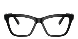 Swarovski Crystal Square Eyeglasses in Black – Product Photo 1