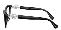 Swarovski Crystal Square Eyeglasses in Black – Product Photo 3