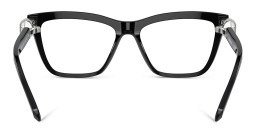 Swarovski Crystal Square Eyeglasses in Black – Product Photo 4