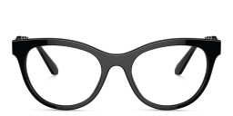 Swarovski Rhinestone Round Eyeglasses in Black – Product Photo 1