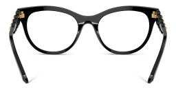 Swarovski Rhinestone Round Eyeglasses in Black – Product Photo 4