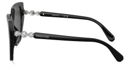 Shop Swarovski Crystal Irregular Sunglasses in Black online.