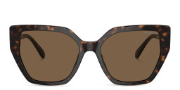 Shop Swarovski Crystal Irregular Sunglasses in Havana online.